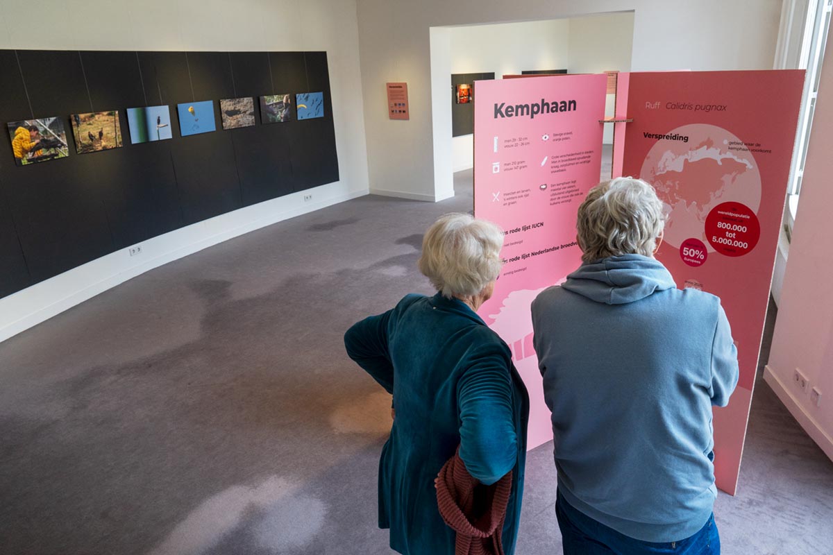 Foto van de expositie 'Over leven en uitsterven' in Kasteel Groeneveld, Baarn